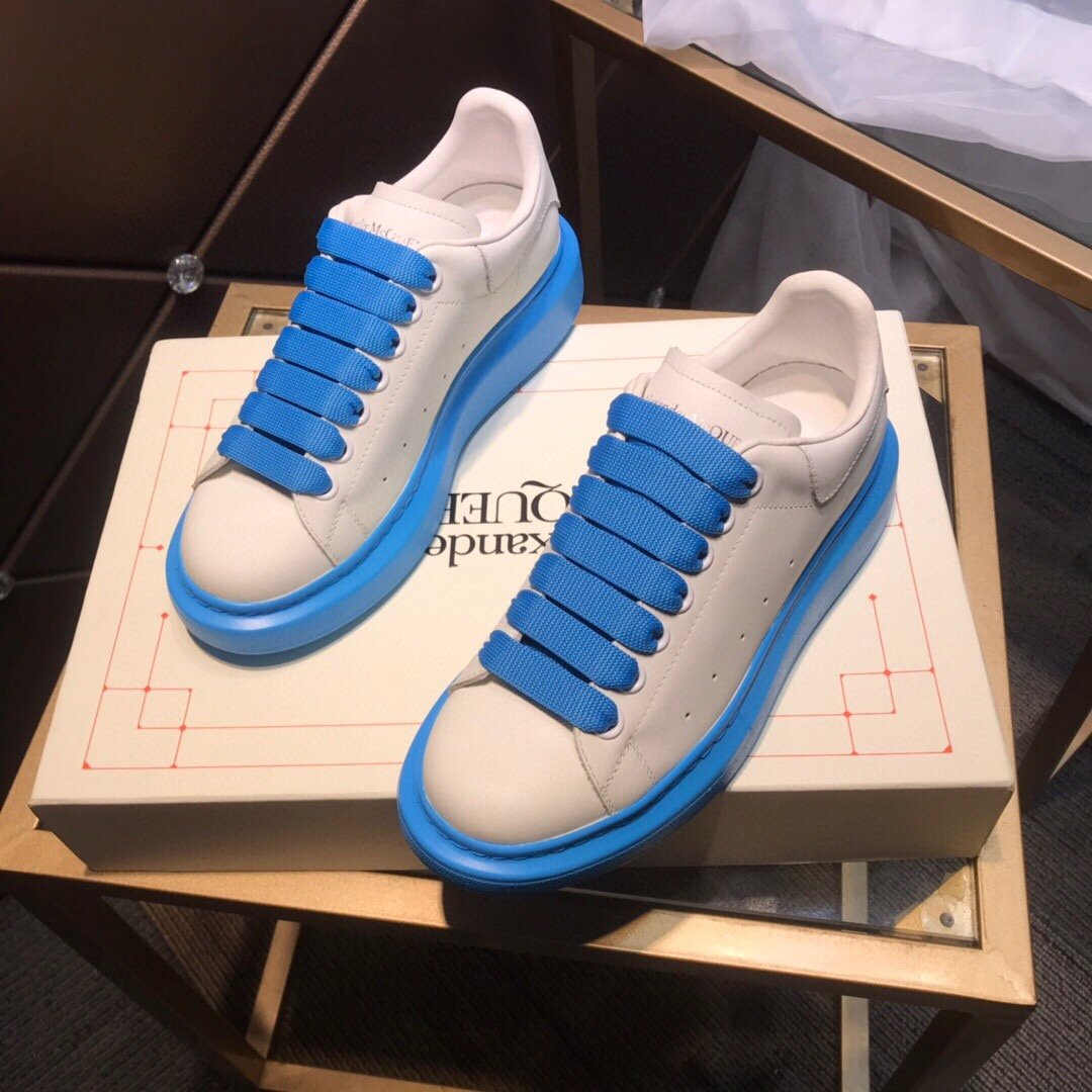 ALEXANDER MCQUEEN BIANCHE E AZZURRE,LACCI AZZURRI