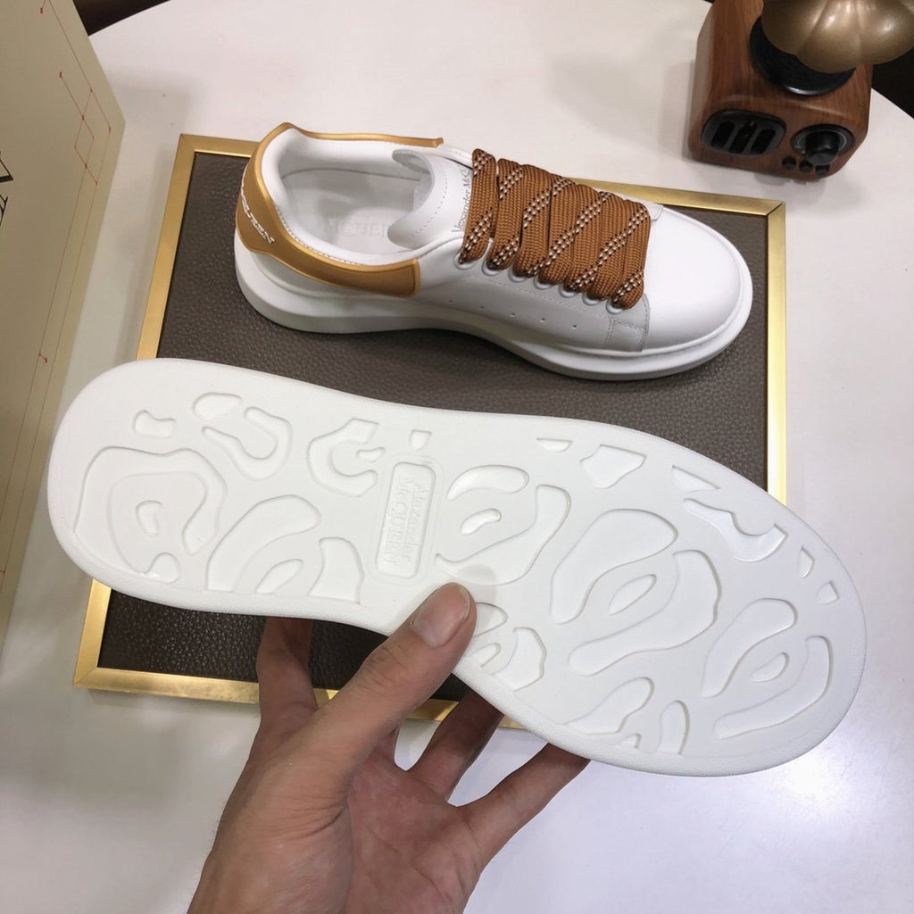 ALEXANDER MCQUEEN BIANCHE E MARRONCINO,LACCI IN MARRONCINO