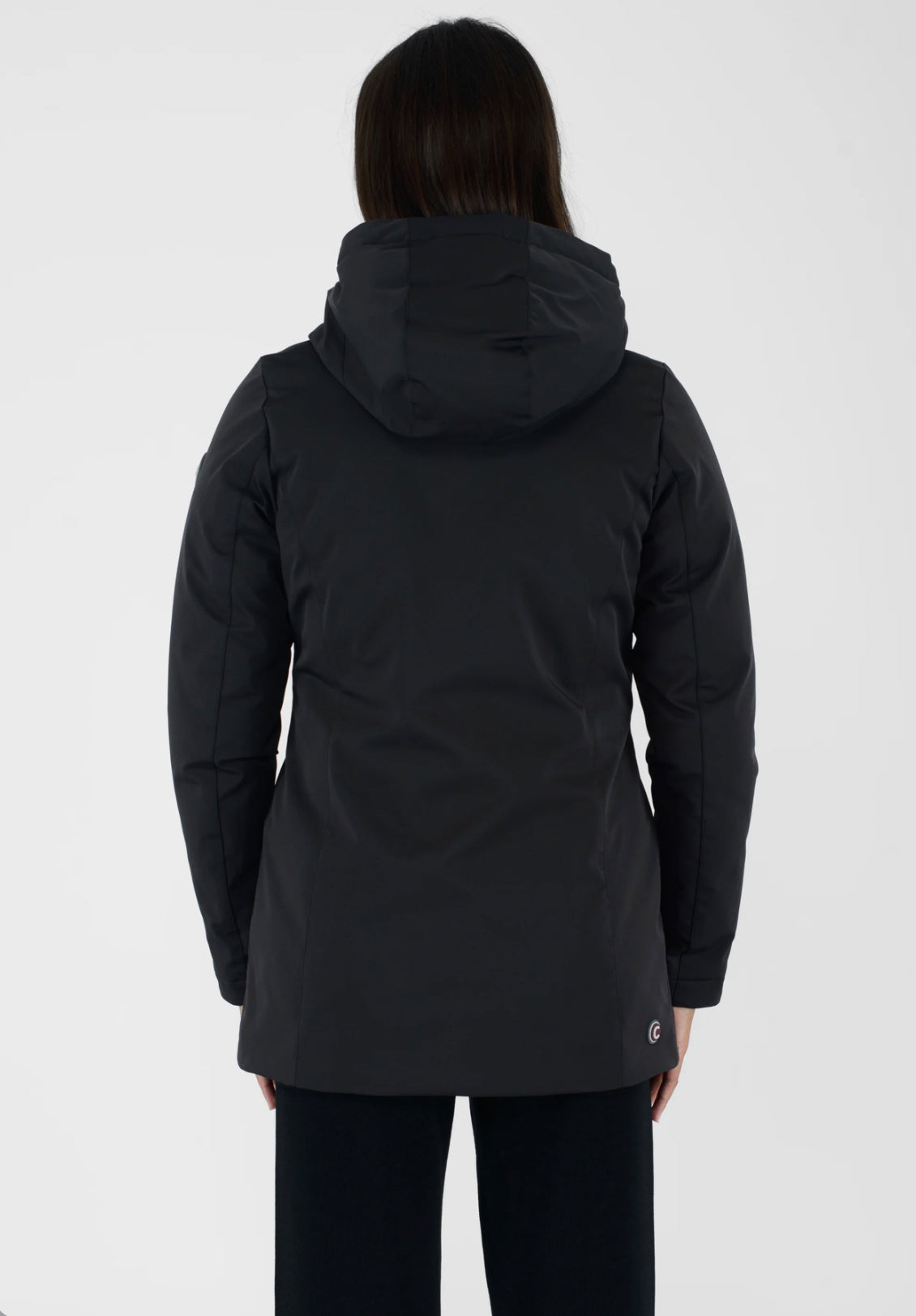 COLMAR DONNA NERO  IMPERMEABILE CON CAPPUCCIO