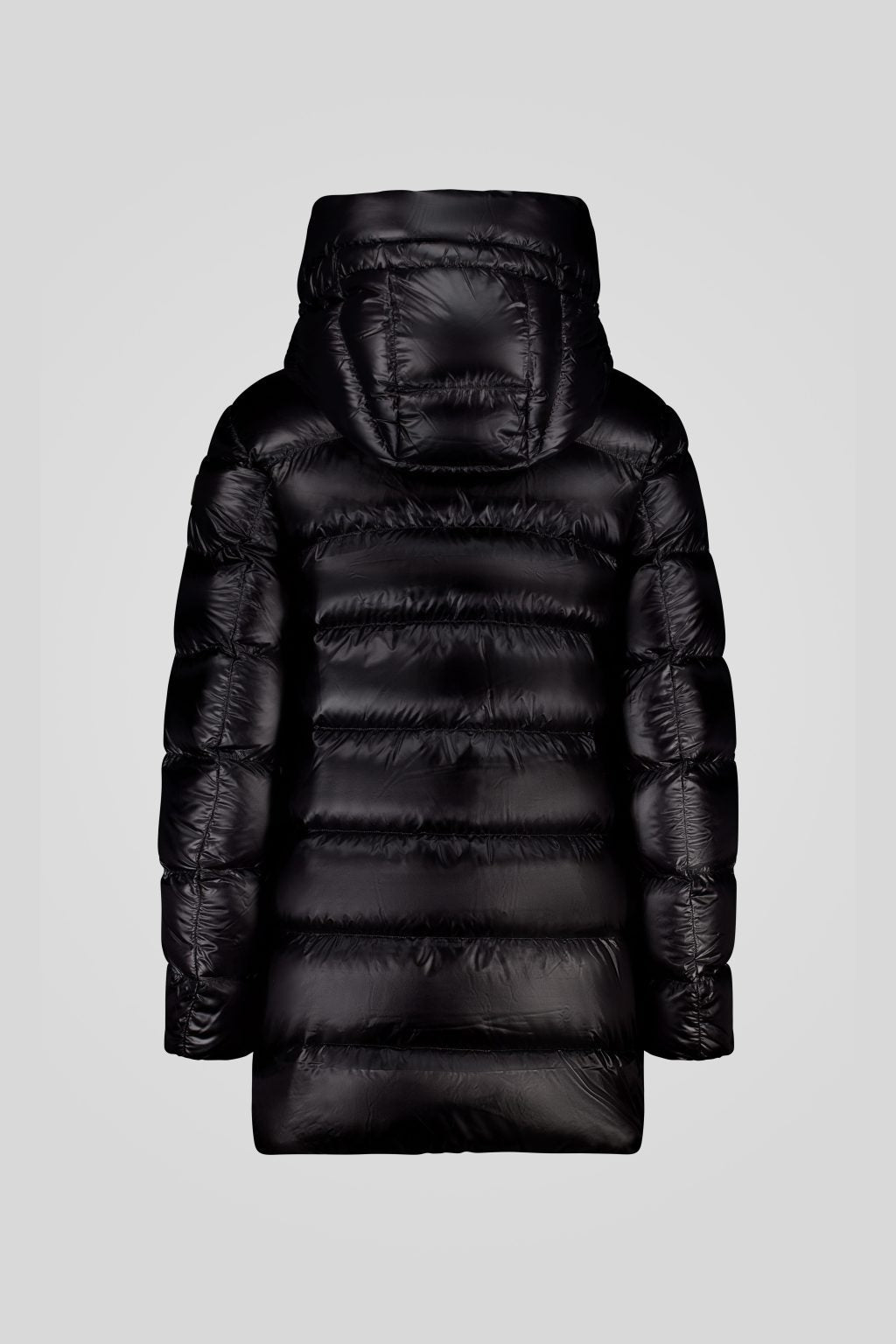 Piumino Ciesse medio-lungo nero con cappuccio staccabile