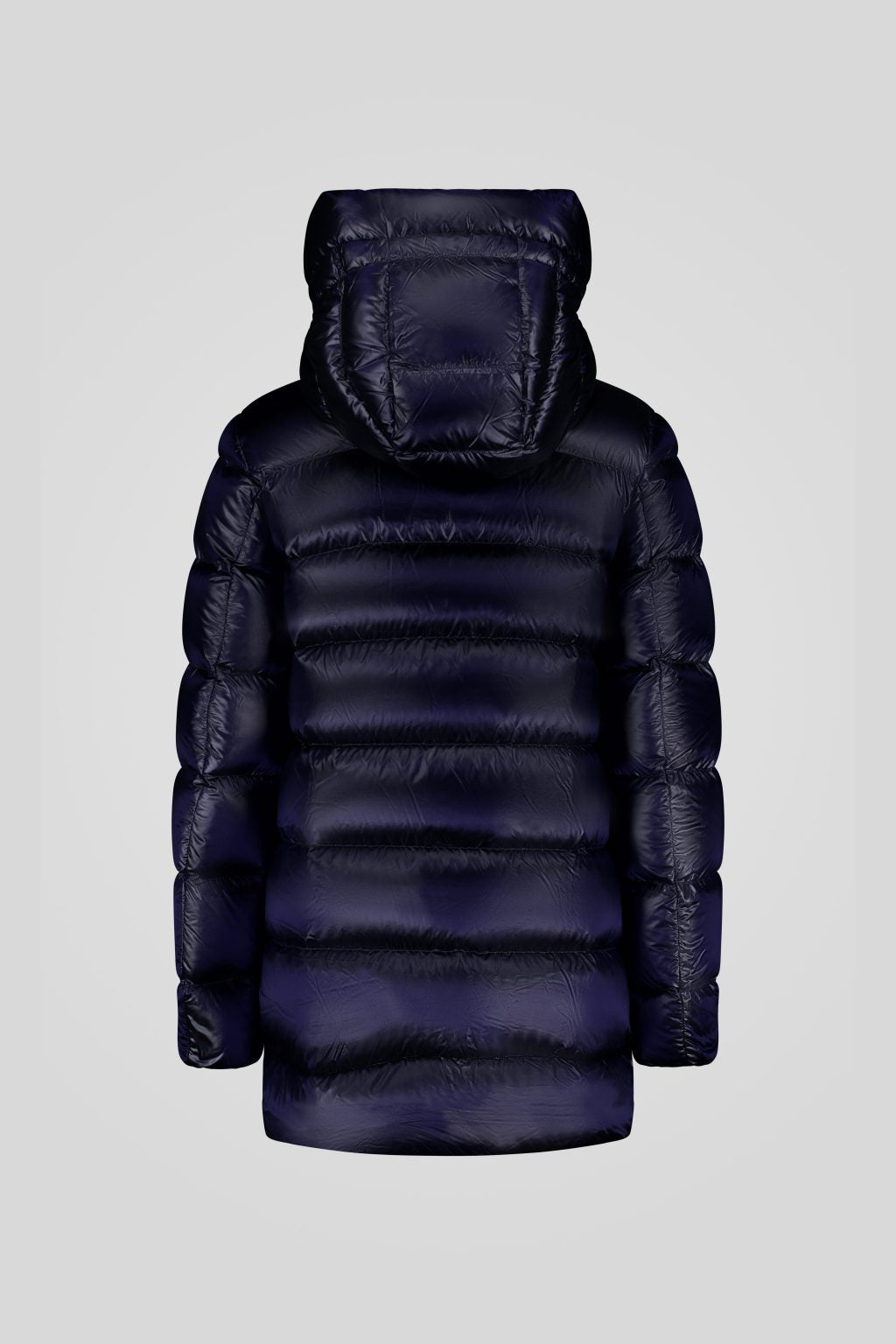 Piumino Ciesse medio-lungo blu con cappuccio staccabile