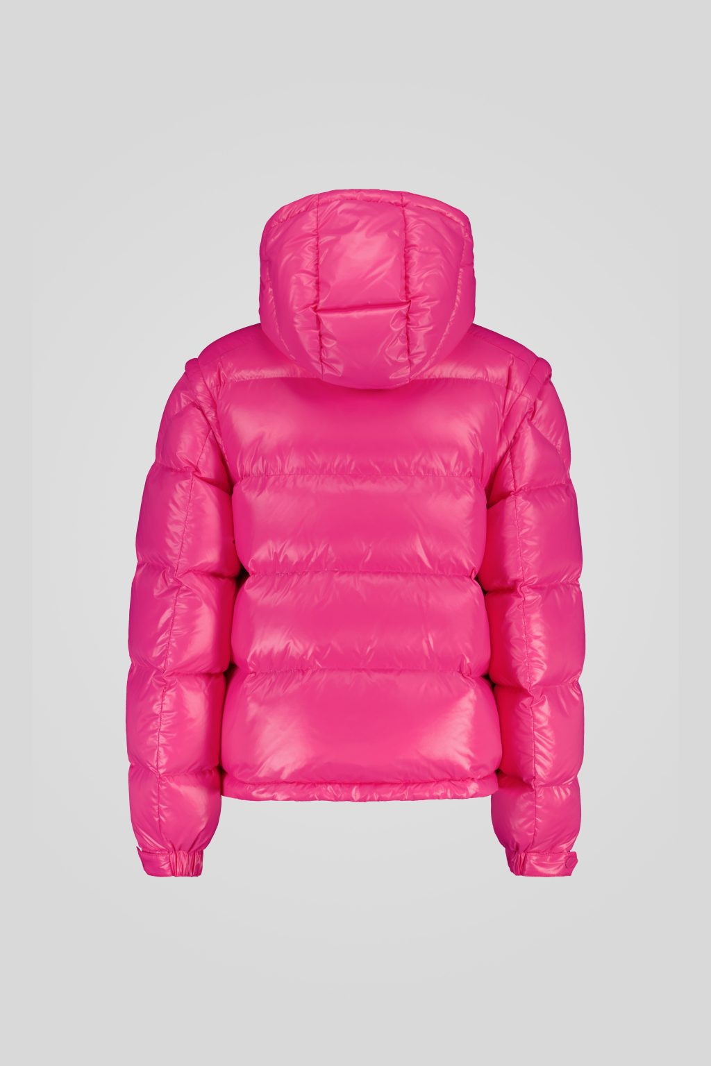 Piumino Ciesse trapuntato fucsia con cappuccio e maniche staccabili