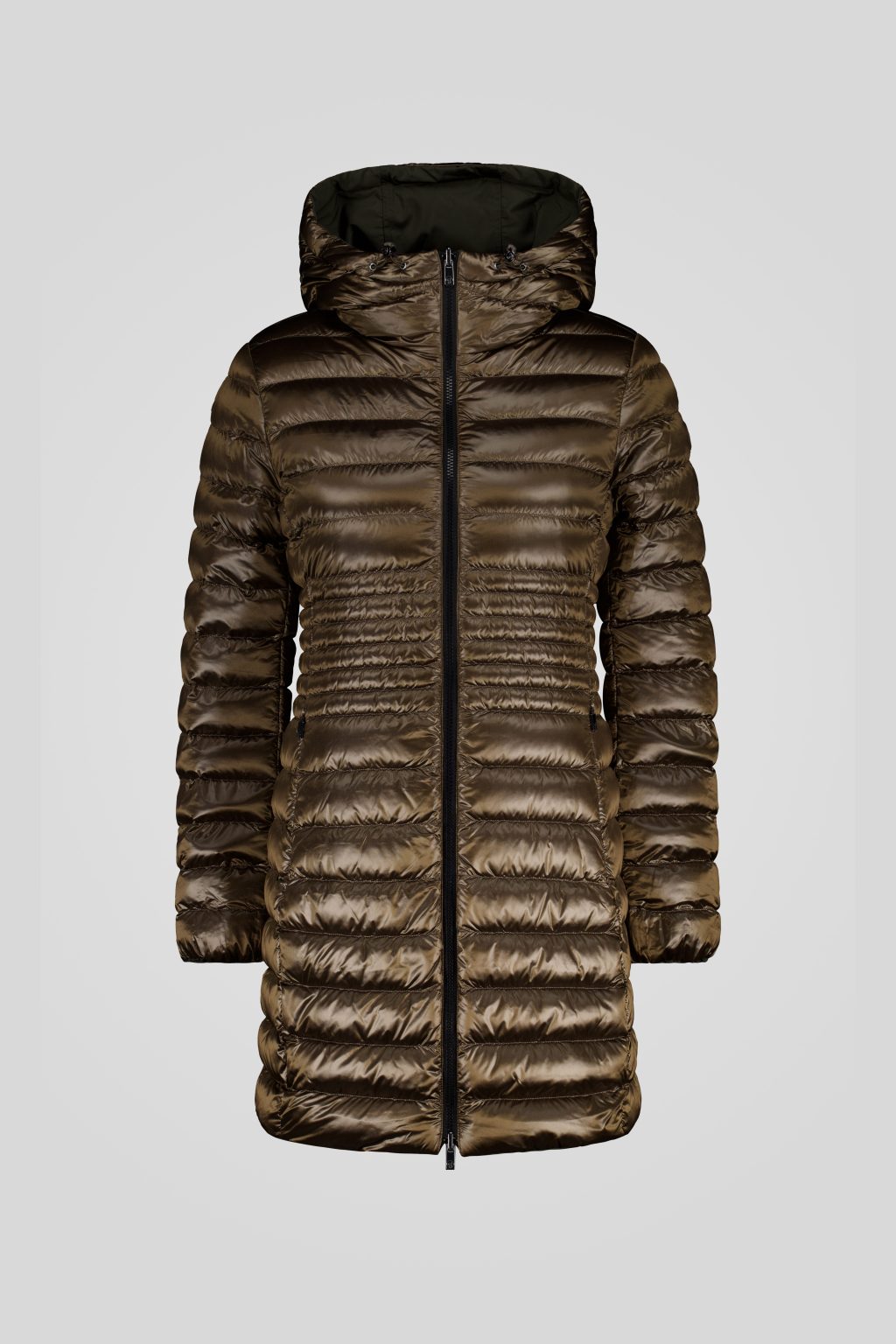 Piumino Ciesse lungo verde militare reversibile