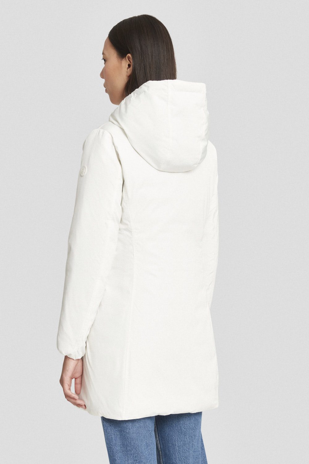 Piumino Ciesse lungo nero/bianco reversibile