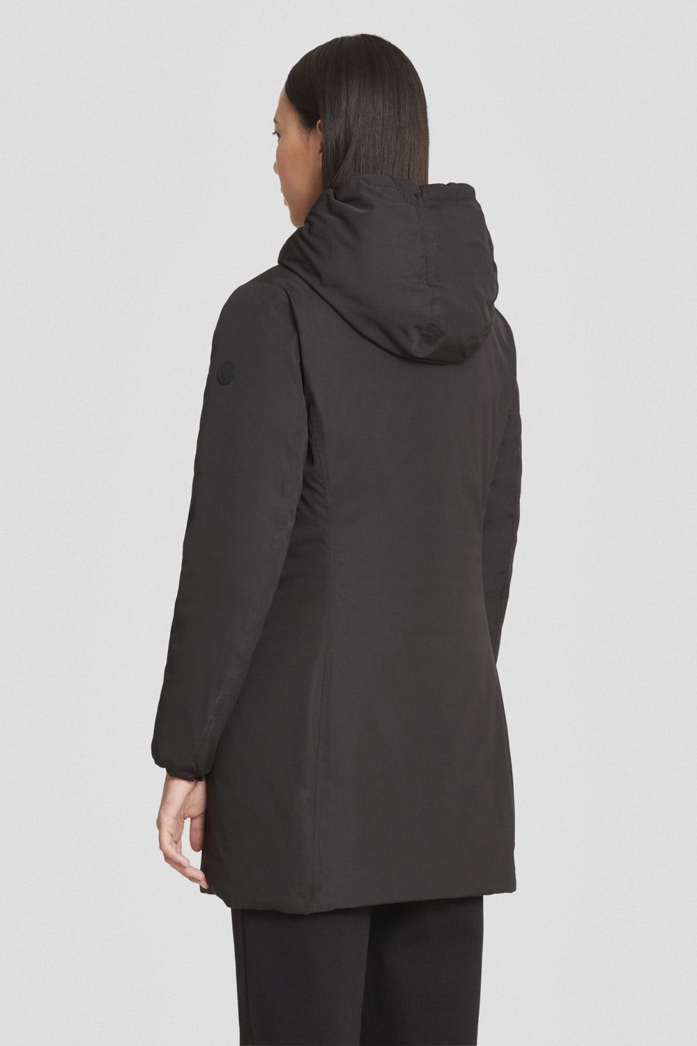 Piumino Ciesse lungo nero reversibile