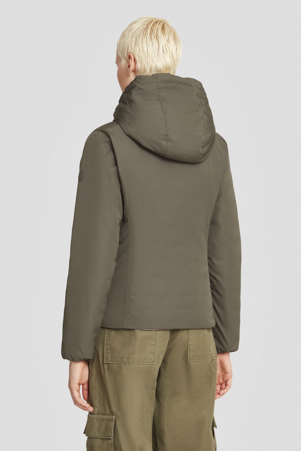 Piumino Ciesse corto verde militare reversibile