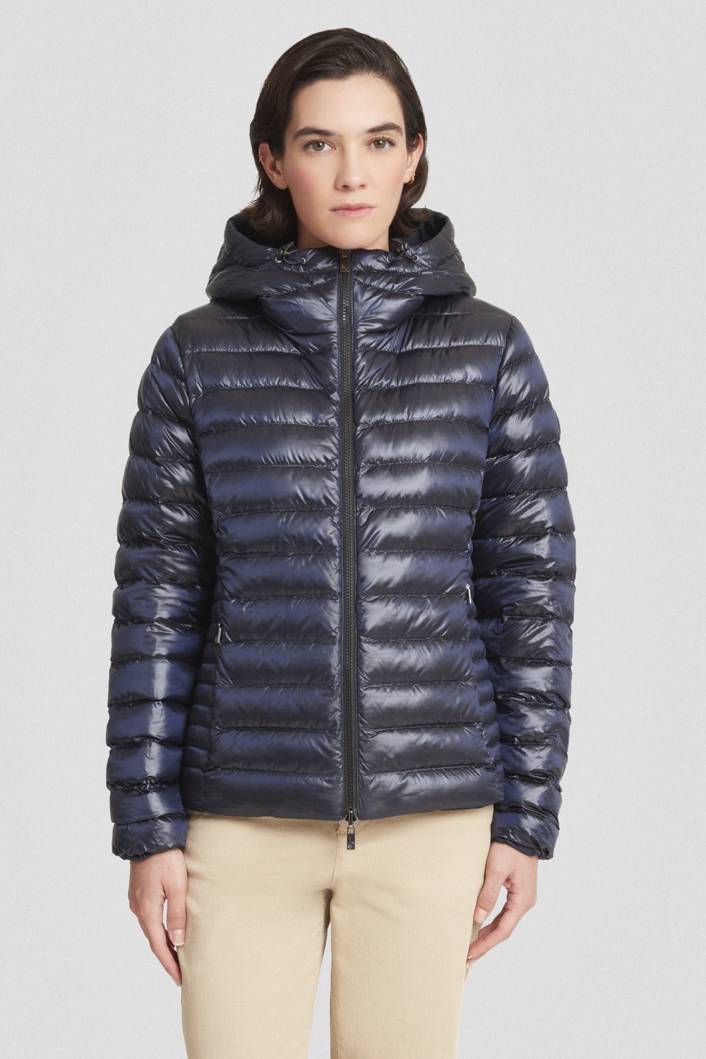 Piumino Ciesse corto blu reversibile