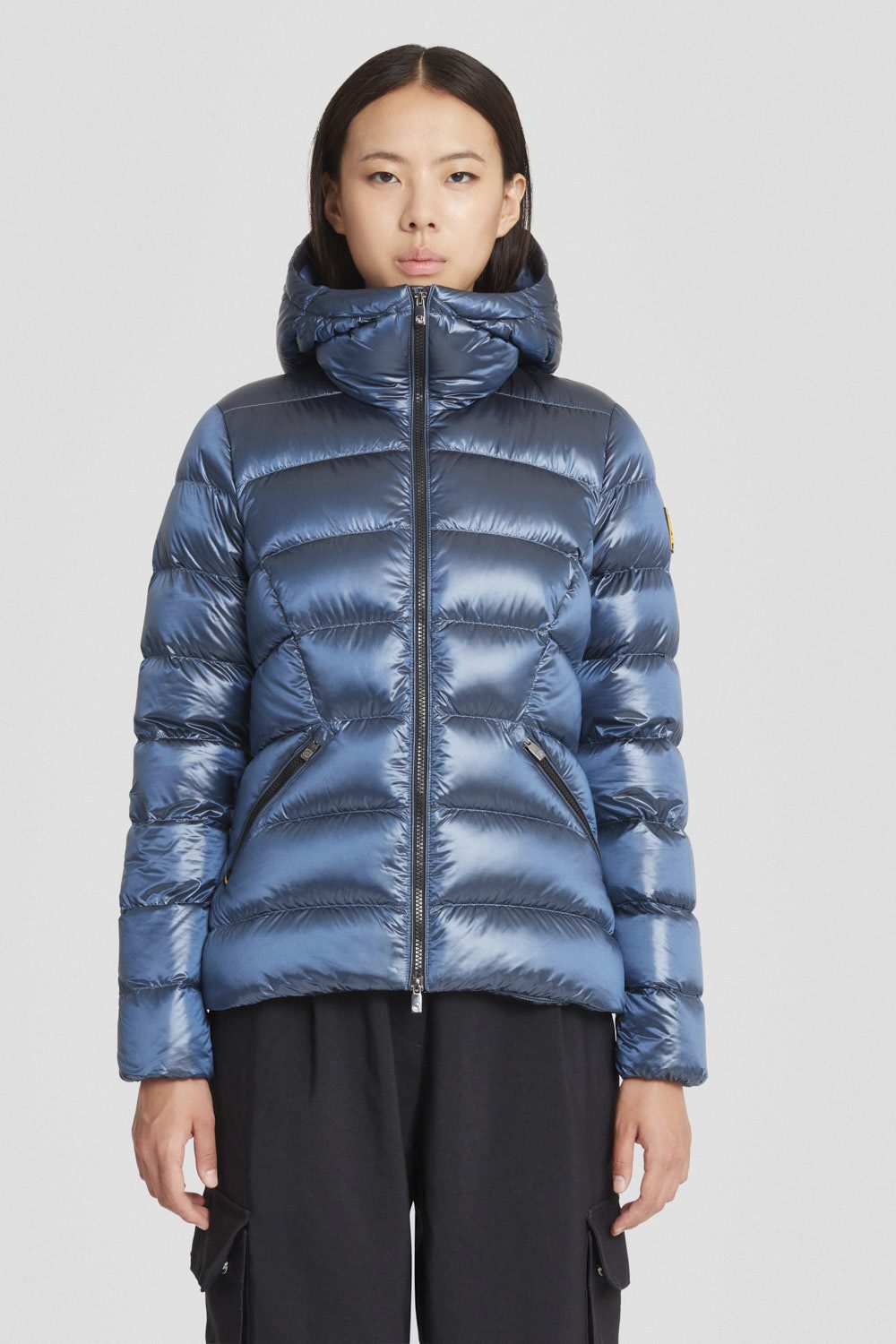 Piumino Ciesse azzurro con cappuccio