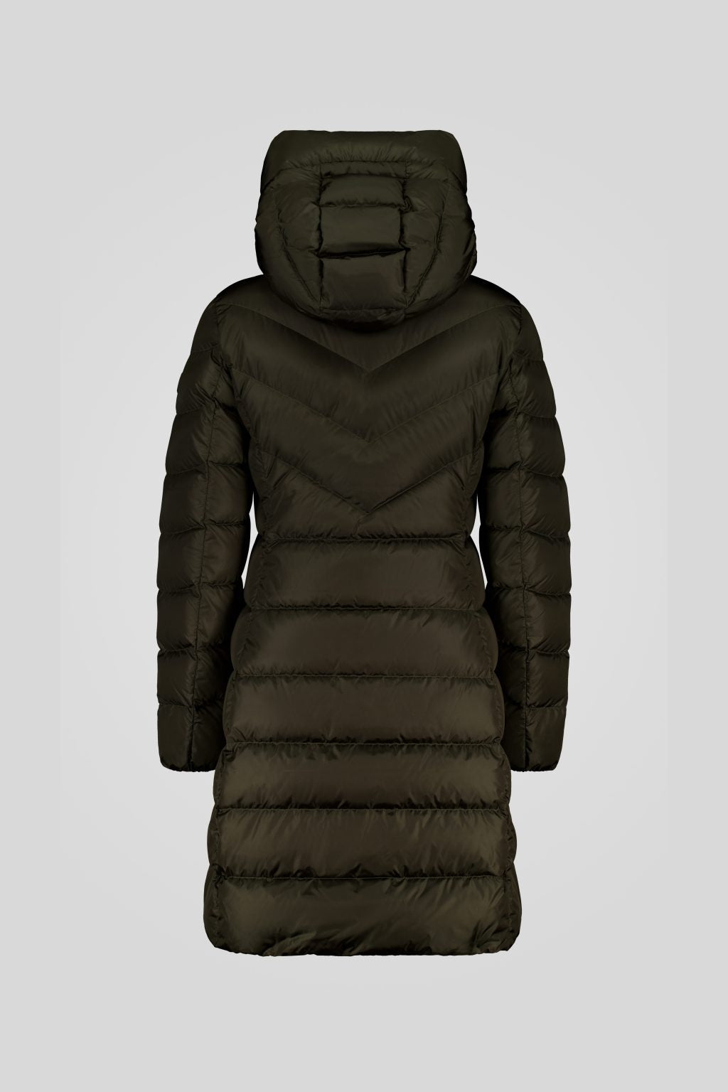 Piumino Ciesse lungo verde militare con cappuccio